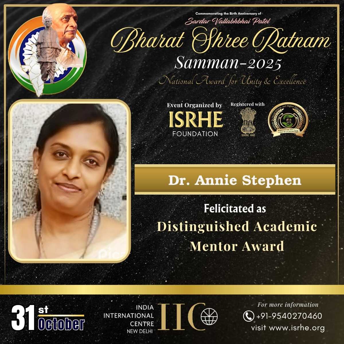 Dr. Annie Stephen, FCA